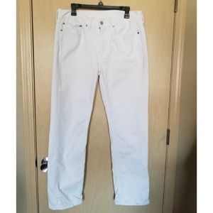 Levi's white denim jeans